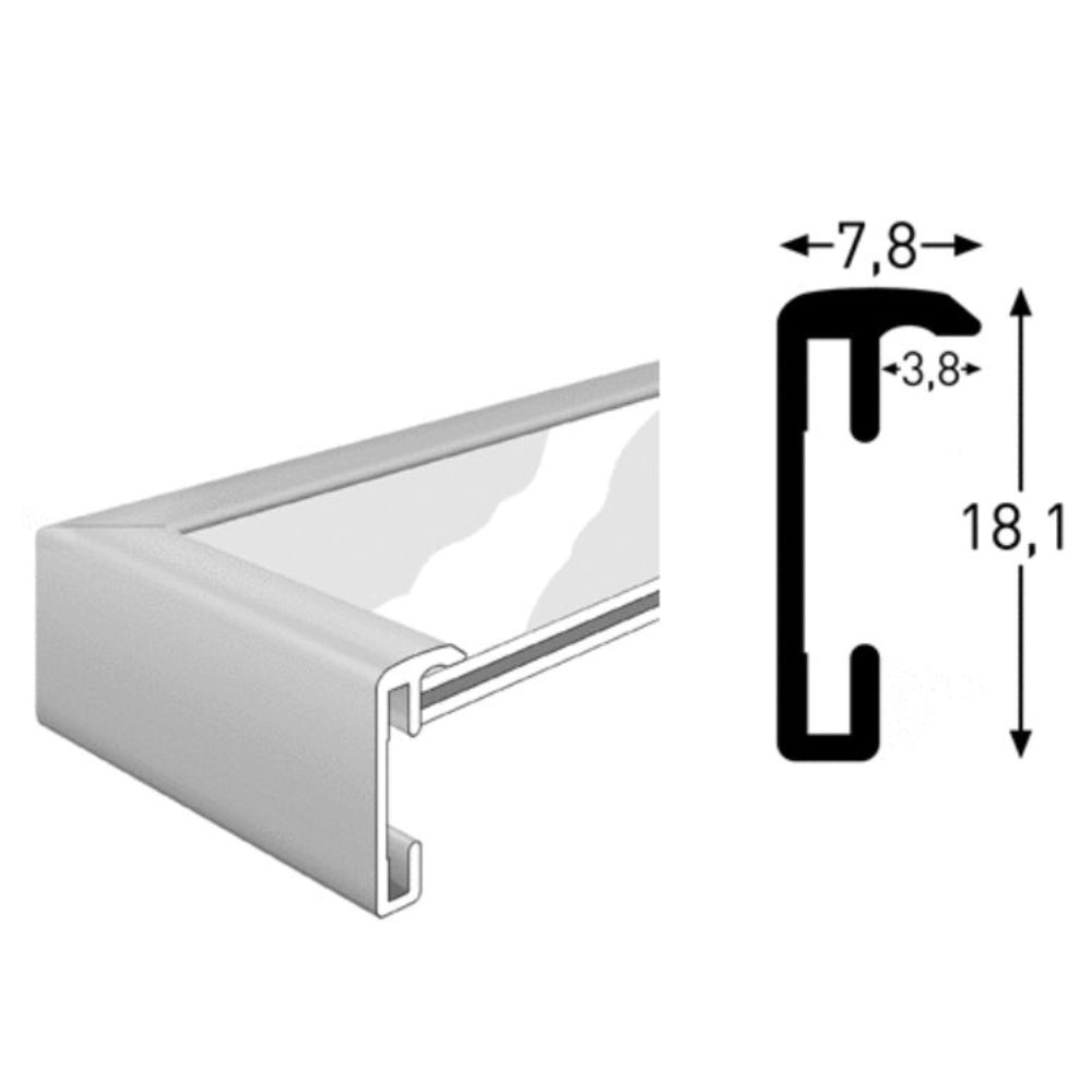 Nielsen design nielsen fotolijst 59844 accent mat zilver 30x45 cm
