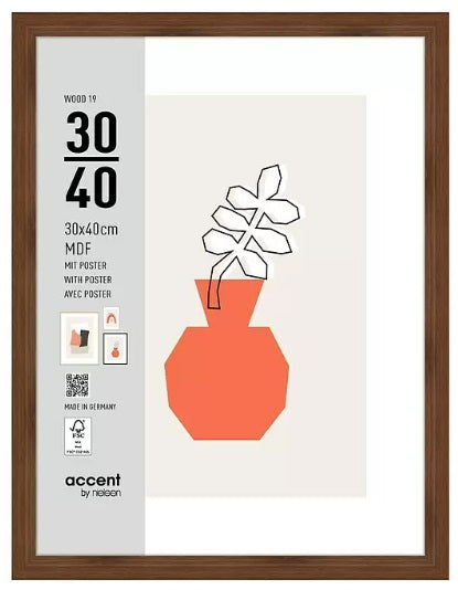 Nielsen design nielsen fotolijst 3230205 wood 19 walnut 30x40 cm