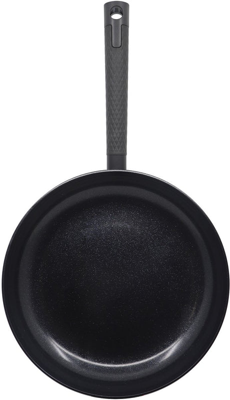 Merkloos sans marque cb chef koekenpan - ø 24cm - 100% pfas vrij - keramische antiaanbaklaag - inductie koekenpan - zwart