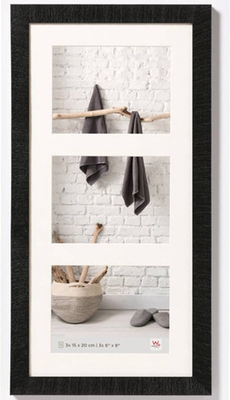 Walther home - houten lijst - fotoformaat 3x15x20 cm - zwart