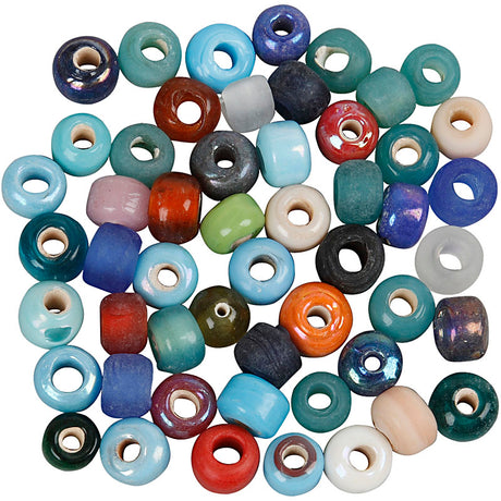 Creativ company https: www.cchobby.nl glaskralen-d-9-mm-gatgrootte-2-5-3-mm-ca-680-stuk-diverse-kleuren-500-gr-1-doos