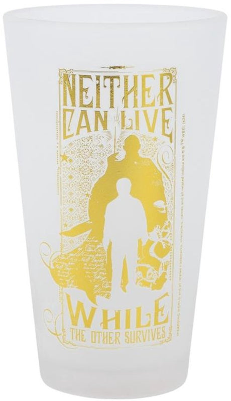 Harry potter , set van 2 glazen 490ml collectie golden magic elegant mat design, transparant