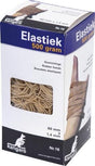 Kangaro elastiek - nr. 16 - 60 x 1,5 mm - 500 gram - naturel elastieken - elastiekjes