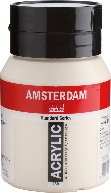 Amsterdam standard series acrylverf pot 500 ml titaanbuff licht 289