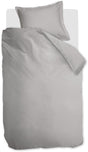 Ambiante satin uni dekbedovertrek - eenpersoons - 140 x 200 220 cm - grijs