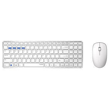 Rapoo 9300m Multimodus Wireless Ultrasse Lim Desktop Combo Set QWERTY White