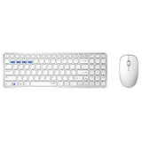 Rapoo 9300m multimodus trådløs ultrasse Lim Desktop Combo Set Qwerty White