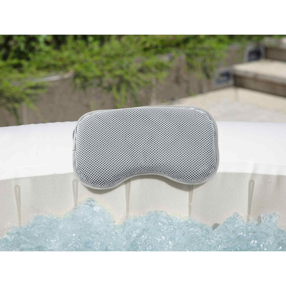 Bestway spa badkussen 2 st staal en pvc grijs