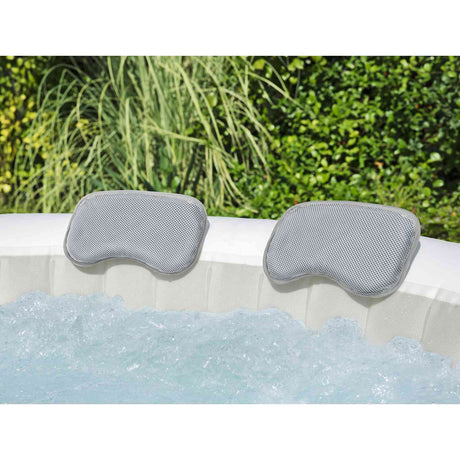 Bestway spa badkussen 2 st staal en pvc grijs