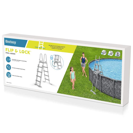 Bestway zwembadladder flowclear met 4 treden 132 cm
