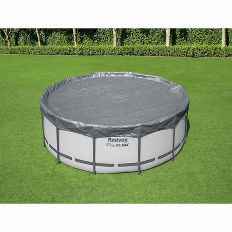 Bestway zwembadcover ø3,66 m rond polyester grijs
