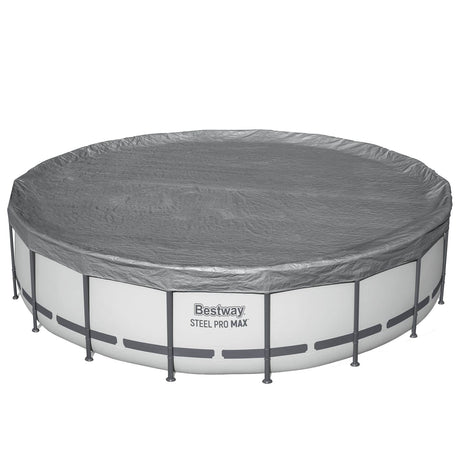 Bestway zwembadcover ø5,49 m rond polyester grijs