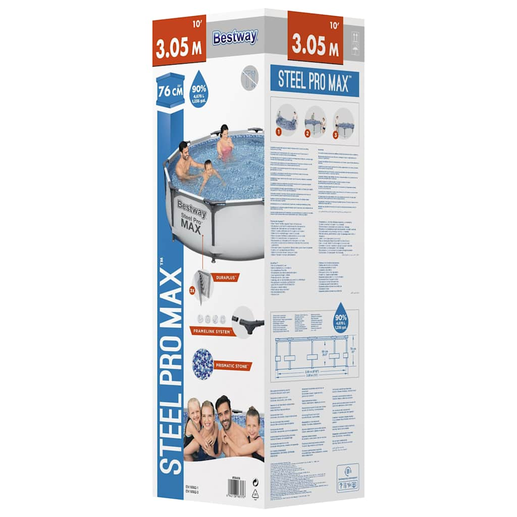 Bestway Swimming Pool Set Steel Max 305x76 cm