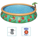 Bestway Fast Set Set Pool Set Paradise Palms uppblåsbara 457x84 cm