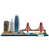 Divertimento cubico divertimento 3d puzzle city linea san Francisco + illuminazione a LED 90 pezzi