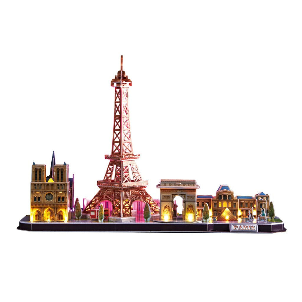 Sześcienne zagadki LED 3D Paris 115 sztuk