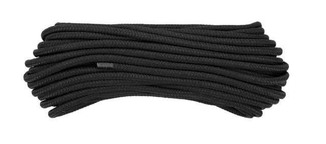 Vorel gevlochten touw 8mm 20m zwart