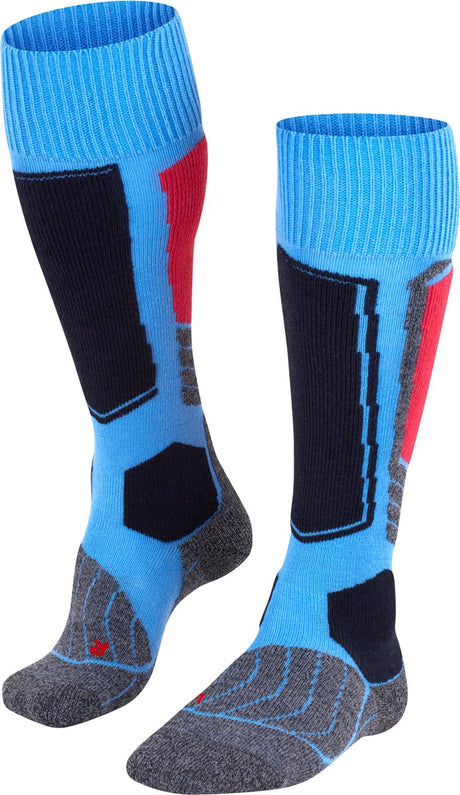 Falke sk1 warm dik wol functioneel materiaal skisokken dames blauw - maat 39-40 39 40