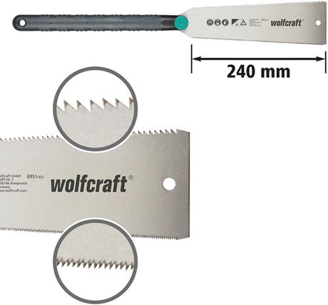 Wolfcraft - japanse zaag 240 mm - ryoba - 6951000