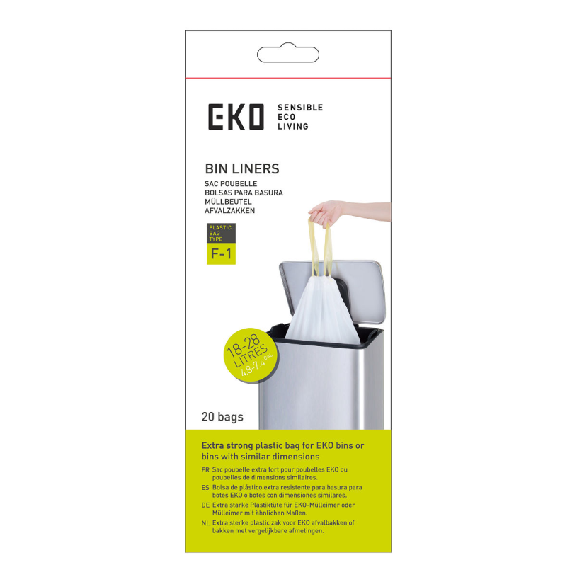 Eko afvalzak type f1 18-28l - 20 stuks rol