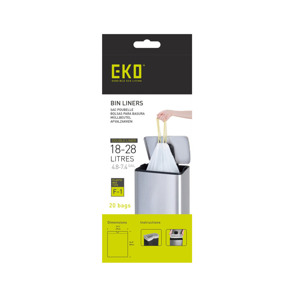 Eko eko afvalzak type f1 18-28 liter rol met 20 afvalzakken