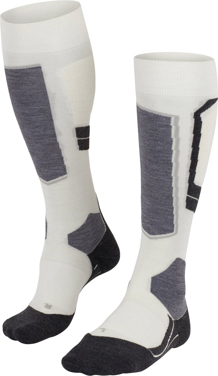 Falke sk4 warm dun wol functioneel materiaal skisokken dames wit - maat 39-40