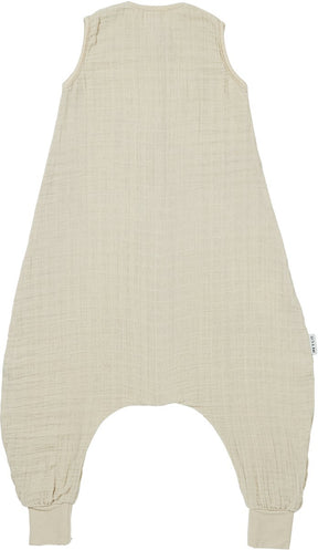 Meyco baby uni zomer slaapoverall jumper - 104 cm - pre-washed hydrofiel - soft sand