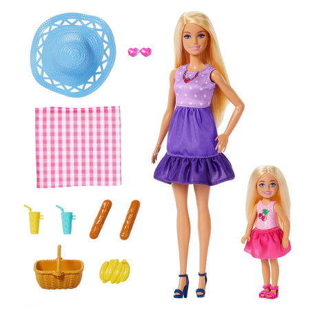Mattel barbie malibu picknickset met chelsea pop