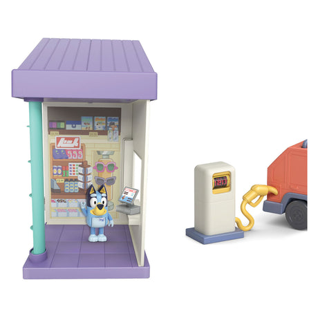 Moose toys bluey wasstraat met auto