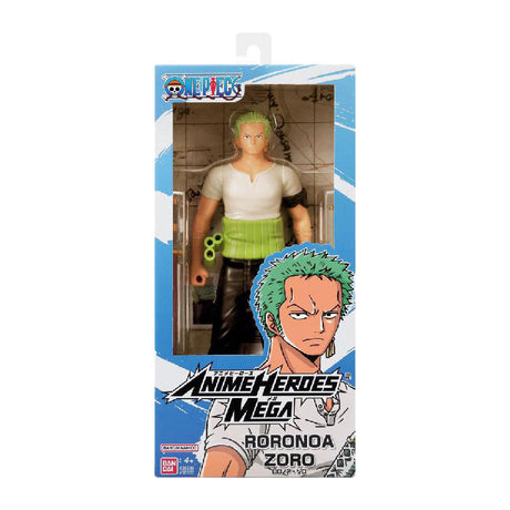 Bandai - anime heroes - one piece - anime heroes mega 30 cm zoro figuur - grote gearticuleerde figuur - roronoa zoro manga figuur - one piece officiële licentie - speelgoed voor kinderen 4+ - 38332