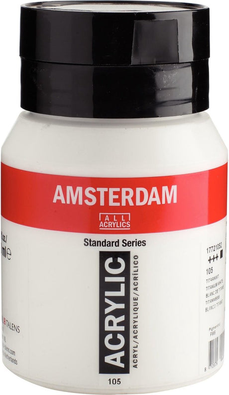 Amsterdam standard series acrylverf pot 500 ml titaanwit 105