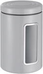 Wesco classic line voorraadbus met venster | 2 liter | metaal - grijs | voorraadpot