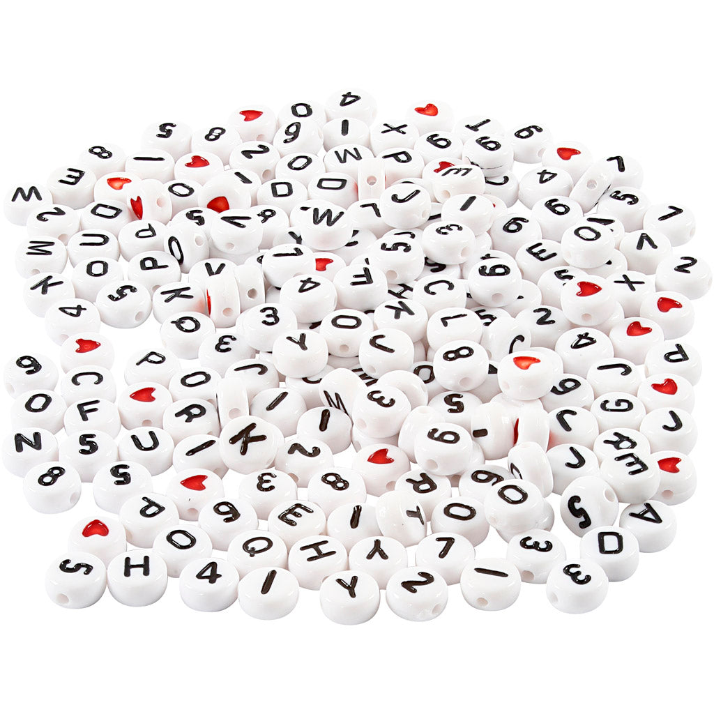 Creativ company http: www.cchobby.nl letterkralen-afm-7-mm-gatgrootte-1-2-mm-ca-1500-stuk-wit-200-gr-1-doos-69905
