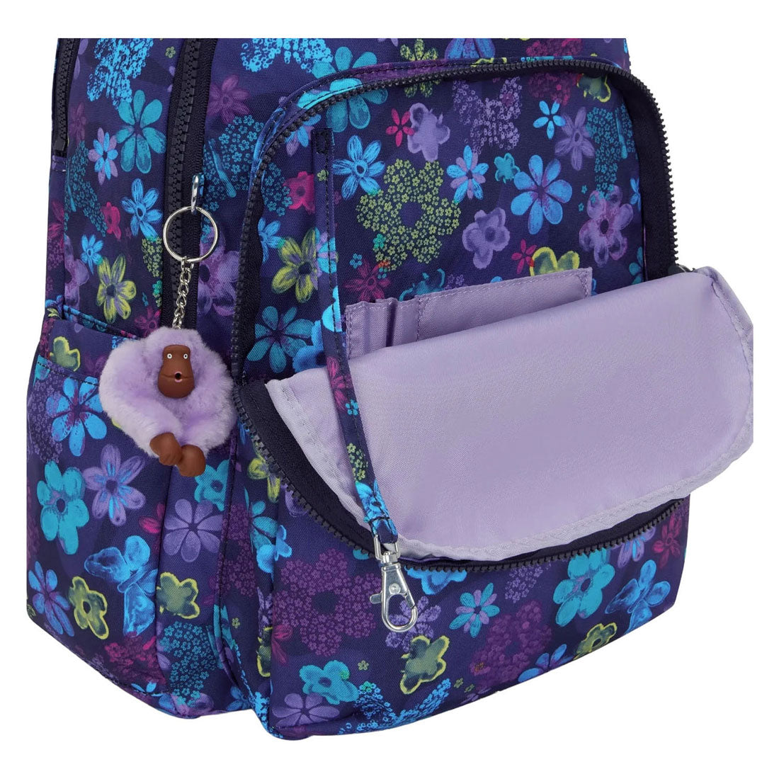 Kipling seoul lap rugzak - dark flower stamp