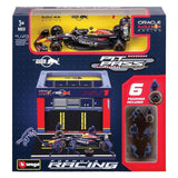 Burago red bull pit pass met max verstappen - 1:43