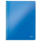 Collegeblok met spiraal leitz wow a4 geruit blauw