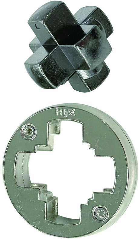 Huzzle iq-puzzel - hex - metaal - niveau 3