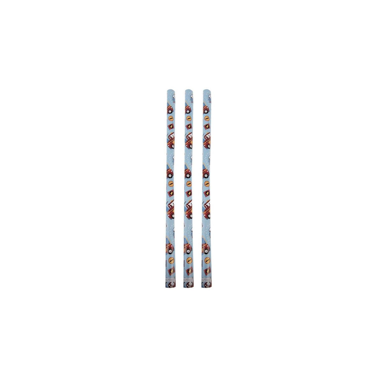 Clayre eef inpakpapier voertuigen 50x75 cm 3 vellen blauw
