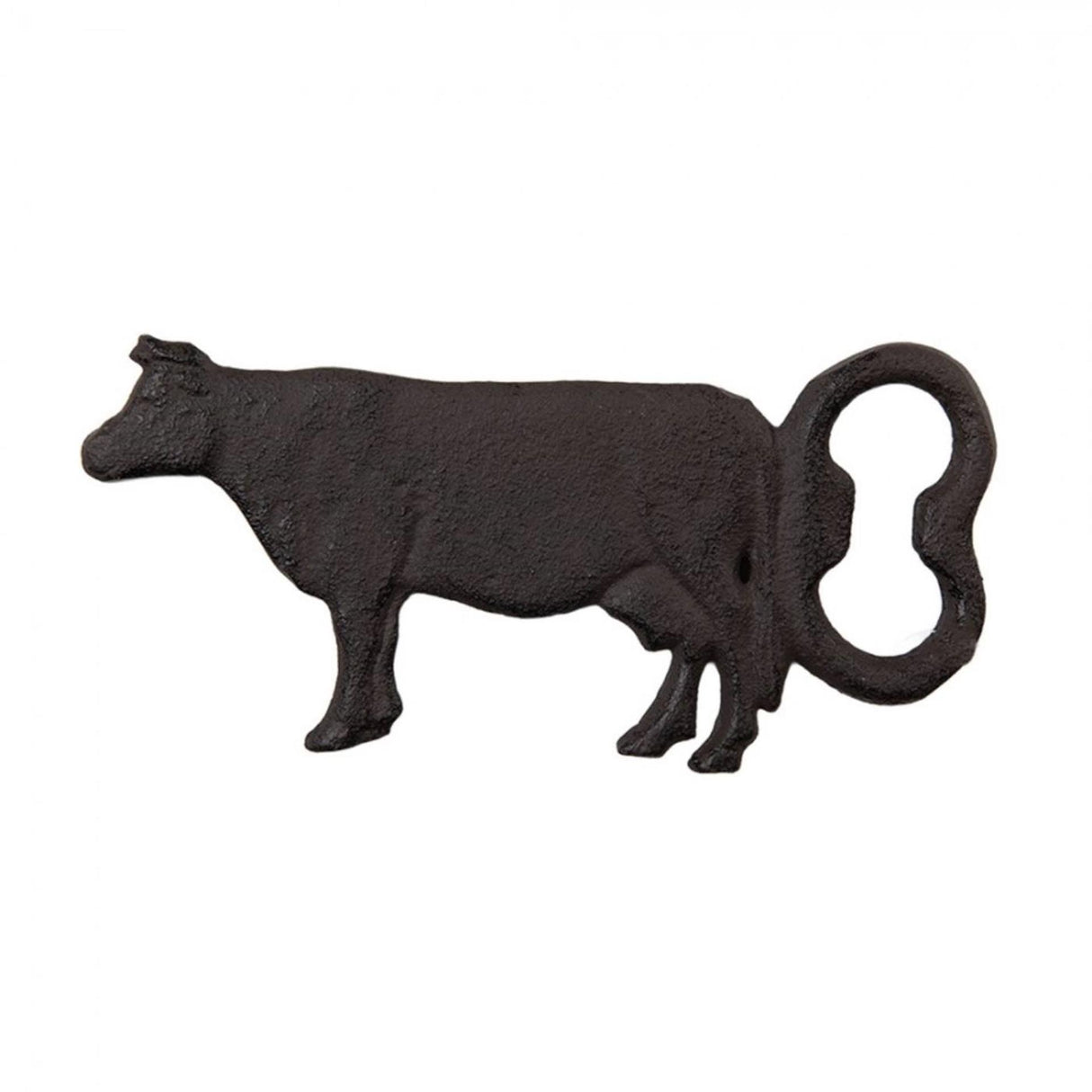 Clayre eef flesopener koe metaal roestbruin 15x1x7cm