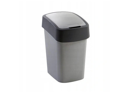Curver flip bin vuilnisbak 50l zilvergrafiet