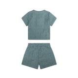 Leopard | groen jongens set strand – muslin