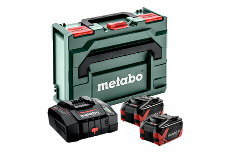 Metabo batterij 18v 8,0ah liahd xtreme 2szt. + asc-lader 290 metabox