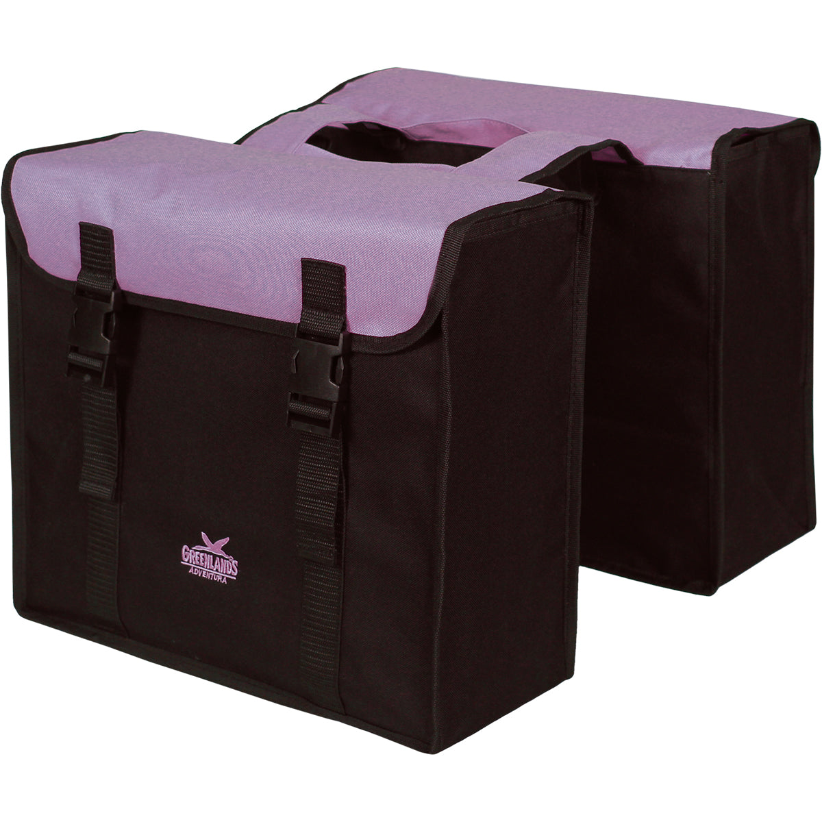 Sac double du Groenlands, l Black Purple. Dimensions 38x34x13cm. Contenu 35L