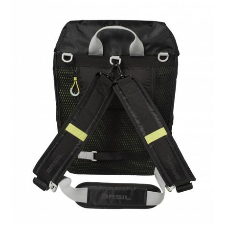 Basil Miles Daypack - sportieve fietstas - unisex - zwart lime