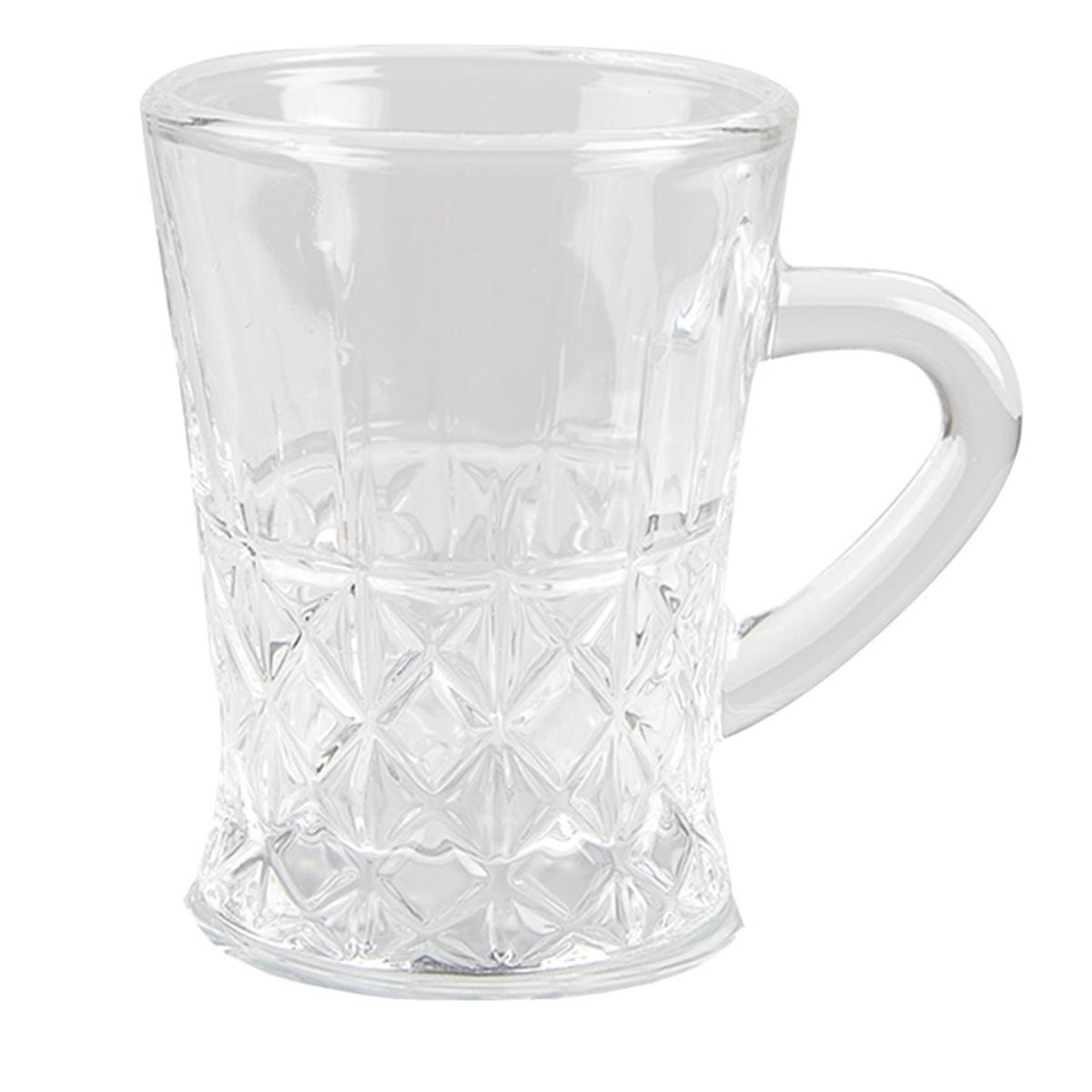 Clayre eef espressokopje transparant 6x8x8cm 95ml doos a 6 stuks