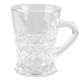 Clayre eef espressokopje transparant 6x8x8cm 95ml doos a 6 stuks