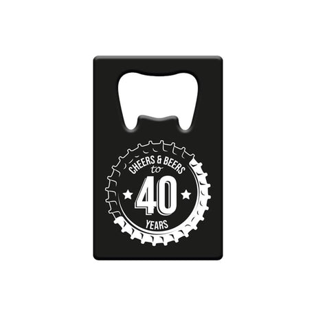 Paperdreams flesopener metaal - 40 jaar