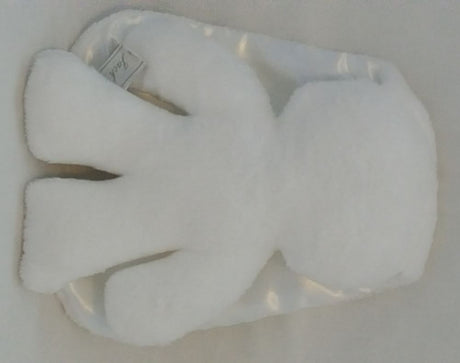Snuggle bunny wit met witte oren. 26 cm