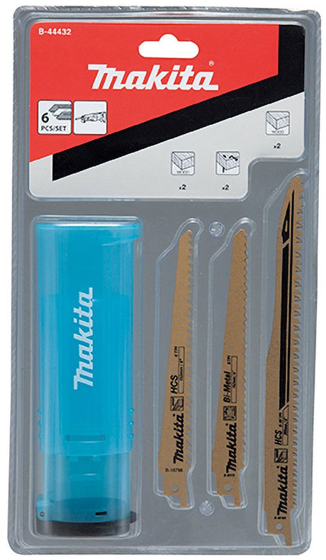 Makita pack de lames de scie sabre 203 mm pour bois (6 pcs) - b-44432