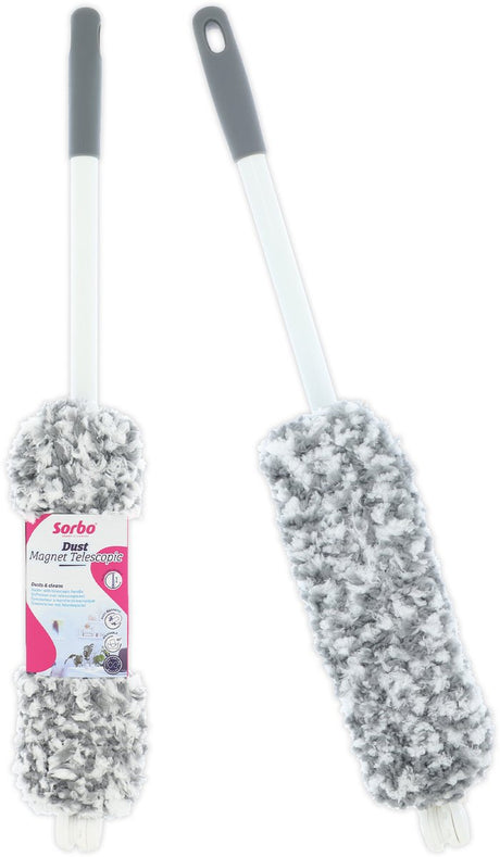 Sorbo dust magnet telescopic - uitschuifbare plumeau met telescoopsteel - wasbaar - 135 cm